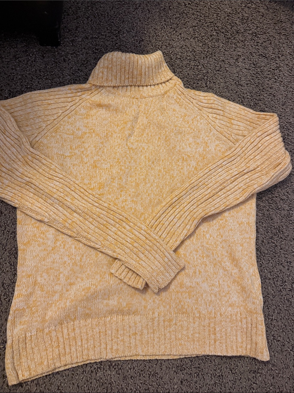 Arizona Jean Company Women's Marled Pale Yellow Turtleneck Sweater